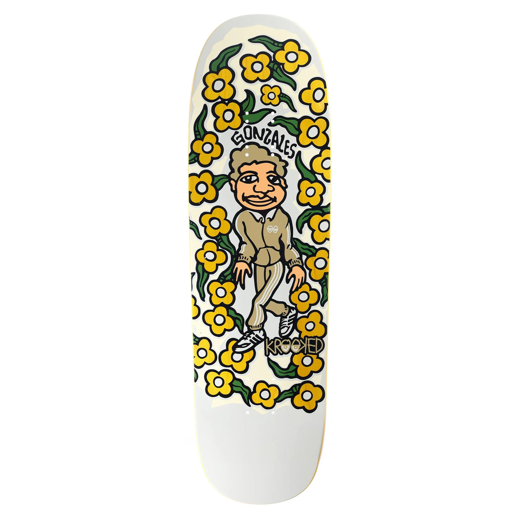 レア　KROOKED 7.75 MARK GONZALES Real x Krooked Mark Gonzales Cartoon Black/Yellow 7.75
