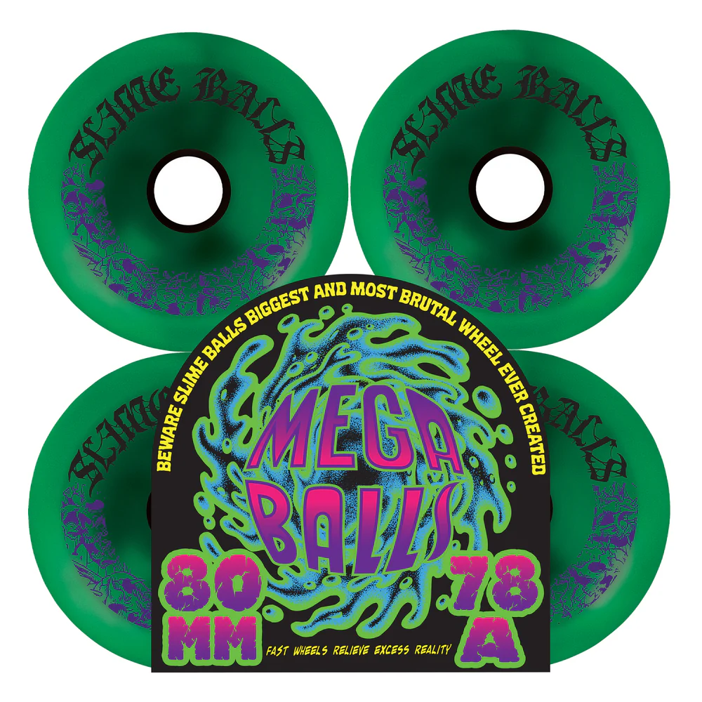 Slimeballs Wheels - 80mm Mega Balls Metallic Green 78a
